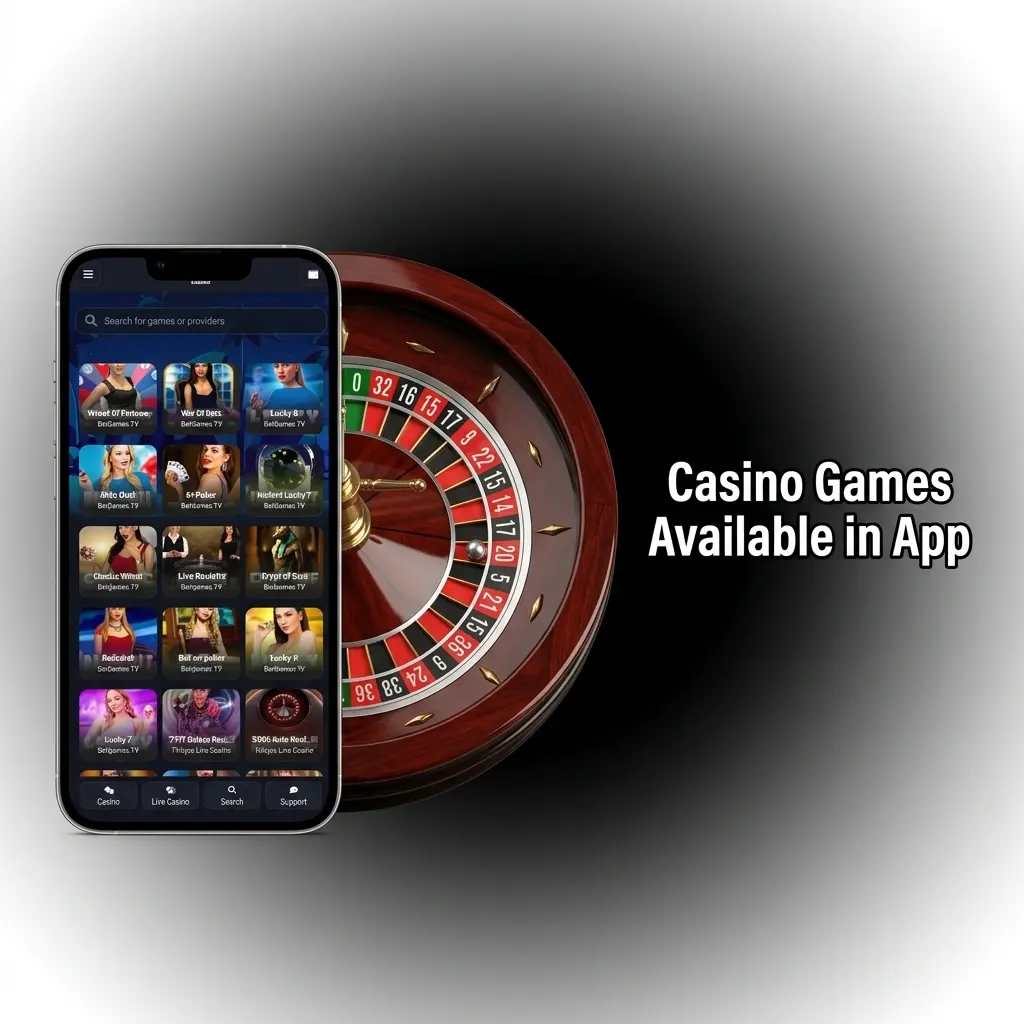 Seven Casino app showing 1,000+ games including slots, live dealer tables, crash games, and classic table titles on mobile