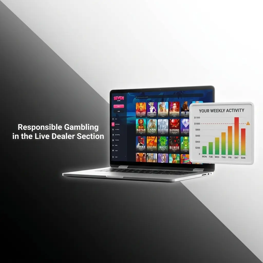 Seven Casino responsible gambling tools showing deposit limits, session reminders and self-exclusion options for UK players